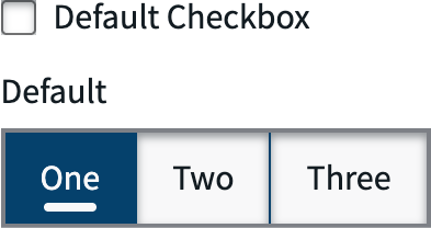 Screenshot of Promenade Checkbox and Radio/Toggle Group components