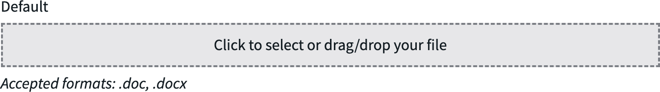 Screenshot of Promenade File input component