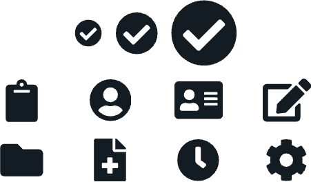 Screenshot of a various icons used by the Promenade Icon component