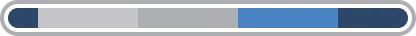 Promenade loader bar: a rounded track divided into segments of varying weight to show progress.