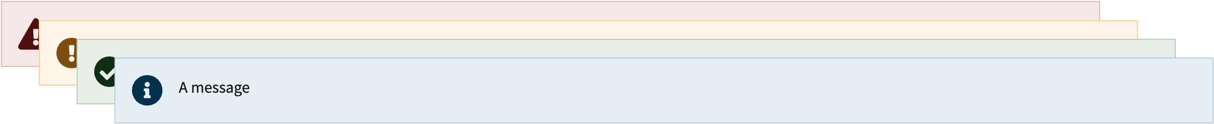 Screenshot of Promenade Status Panel component variants